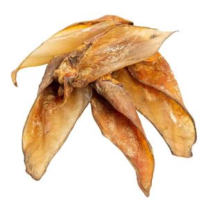 Friandises à mâcher pour chiens en oreilles de bœuf et de buffle naturelles, riches en protéines, longue durée, artisanat naturel - Product Image 1