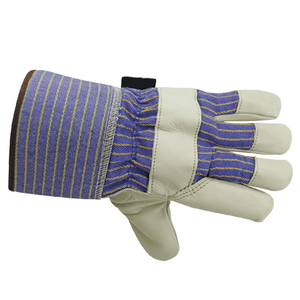 Guantes de Seguridad de Cuero Vacuno de Palma Completa para Trabajo de Construcción Estilo Occidental, Resistentes al Calor, para Trabajadores de la Construcción - Product Image 6