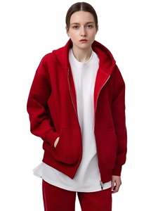 Sweat à capuche zippé avec poches kangourou Veste polaire en coton doux pour tenue décontractée Sweats à capuche zippés pour hommes à la mode - Product Image 2