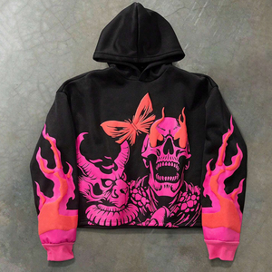 Ropa Urbana Unisex de Felpa Francesa 100% Algodón, Estilo Vintage, Oversize, de Alto Gramaje, Ecológica, con Pedrería y Serigrafía, OEM Personalizada al por Mayor - Product Image 1