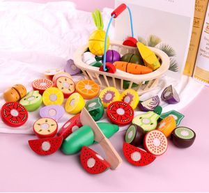 Jouets en bois magnétiques pour couper les fruits et légumes, jeux de <span class=keywords><strong>simulation</strong></span> pour enfants d'âge préscolaire, jouets de <span class=keywords><strong>cuisine</strong></span> en bois unisexes - Product Image 6