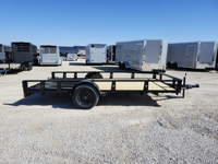 Remorque utilitaire 7x14, remorque de transport de marchandises à essieu simple avec rampe de 5 pieds