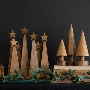 Decoración festiva de árbol de Navidad MDF marrón natural perforado de madera artesanal para hogares abrazar la elegancia natural durante las vacaciones - Product Image 5