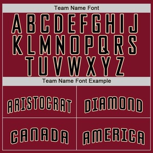 Maillot de baseball avec impression sublimée crème Crimson Black-City personnalisé Maillot de football pour les fans de l'équipe nationale avec broderie en maille - Product Image 5