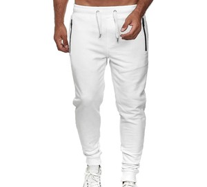Nuevo estilo, pantalones de chándal de lona informales de verano para hombre, pantalones con cordón de Color sólido de secado rápido de algodón 100% - Product Image 1