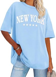 Camiseta de gran tamaño para mujer, ropa de calle de tela de algodón OEM, Top de moda con logotipo impreso DTF personalizado - Product Image 5