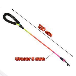 Collier-laisse rembourré anti-traction en nylon pour petits chiens, à libération rapide, rayé, pour la promenade et l'entraînement, tailles 3m et 5m, en PVC durable - Product Image 2