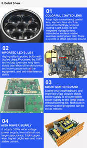 7x40W RGBW 4in1 DMX 512 LED 세척 줌 꿀벌 눈 무대 디스코 디제이 파티 클럽 바에 대한 움직이는 헤드 라이트 주도 - Product Image 6
