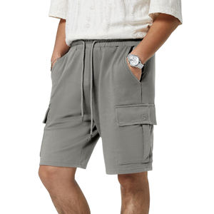 กางเกงขาสั้นคาร์โก้ผู้ชาย OEM กางเกงลำลองสำหรับผู้ชายเสื้อผ้าแนวสตรีทผ้ายืด5กระเป๋าใส่สบายสีขาว - Product Image 1