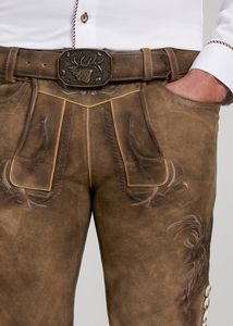 Auténtico alemán bávaro clásico Lederhosen invierno OEM diseños personalizados corto largo para hombres Casual bordado no tejido Niño - Product Image 4