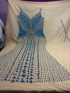 Bordado Personalizado con Pedrería Azul para Vestidos de Noche - Product Image 2