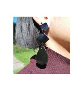 Boucle d'oreille en corne de buffle moderne pour femme, bijoux Design pour fille et femme, couleur blanche naturelle - Product Image 2