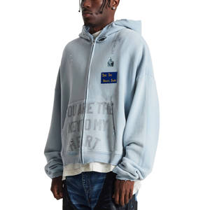 Sudadera con Capucha de Algodón Grueso de Calidad Mayorista con Estampado Puff, Sudadera de Lujo Personalizada, Sudadera con Capucha Lisa de Gran Tamaño con Estampado - Product Image 2