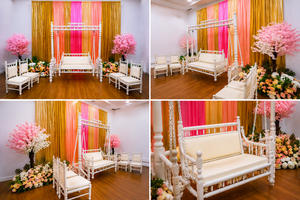 Élégante balançoire Sankheda avec chaises pour cérémonie Mehndi – Achetez une balançoire de <span class=keywords><strong>mariage</strong></span> en bois pour couples, idéale pour les séances photo de <span class=keywords><strong>mariage</strong></span> - Product Image 2