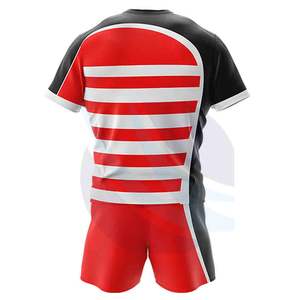 Conjunto de Uniforme de Rugby Personalizado Unisex Transpirable de Secado Rápido Antibacteriano 100% Poliéster Ropa Deportiva para Equipos - Product Image 5