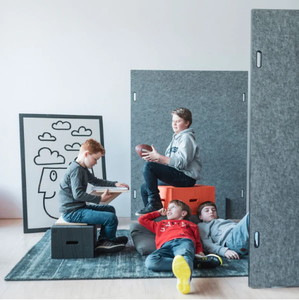 Paravent <span class=keywords><strong>mobile</strong></span> flexible en feutre, montage sans outil, 9-15 mm, configurations illimitées, cloison acoustique pour l'intimité - Product Image 5