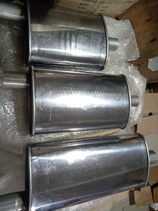 Thép không gỉ chất lượng hình bầu dục exhaust mufflers 409ss xả silencers phổ Muffler hộp 4 "x 9" exhaust muffler Ống - Product Image 3