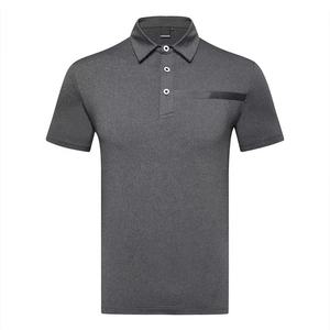 High Quality Short-Sleeved Polo <b>T</b>-<b>Shirt</b> Spandex Polyester Moisture <b>Wicking</b> O-Neck Knitted Fabric - Product Image 3