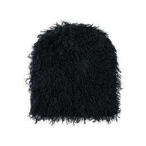 Bonnet en mohair rayé, chapeau d'hiver pour femmes et hommes, bonnet doux et moelleux, style rétro en mohair, bonnet rayé OEM/ODM - Product Image 5