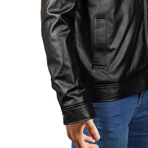 Chaqueta de Cuero Genuino Personalizada para Hombre, Estilo Motociclista con Cremallera, Logotipo Personalizado, OEM, ODM, Venta al por Mayor de Fábrica, Novedad 2026 - Product Image 4