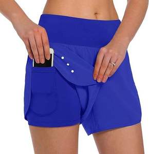 Pantalones cortos de entrenamiento de verano transpirables OEM para mujer, con decoración multibolsillos de patrón para correr, trotar, estilo Formal - Product Image 5
