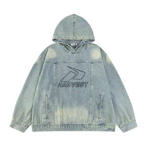 Sudadera con Capucha de Moda Masculina, Tendencia Actual, Calidad Premium, Bordado Aplicado y Efecto Desgastado por el Sol, Estilo Urbano, 500GSM - Product Image 1