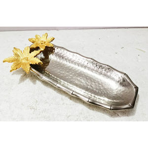 Fabuleux Design Vaisselle Alimentaire Dessert Plateau De Service Plateau En Métal Martelé De La Plus Haute Qualité Pour La Vente Chaude Vaisselle Accessoires - Product Image 5