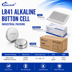 แบตเตอรี่กระดุมอัลคาไลน์ Sharxell LR41 AG3 <span class=keywords><strong>LR736</strong></span> 192 1.5V 30mAh ปราศจากสารปรอท สำหรับอุตสาหกรรม บรรจุภัณฑ์แบบขายส่ง - Product Image 3
