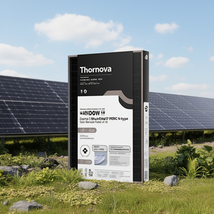 แผงโซลาร์เซลล์ Thornova 410W Zosma S สีดำแบบ Half-Cell Mono PERC N-Type HJT บรรจุ 36 แผงต่อพาเลท - Product Image 3