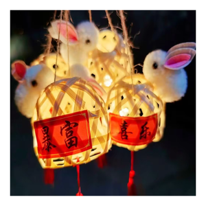 LINTERNA DEL FESTIVAL DEL MEDIO OTOÑO DE 99 GD - MINI MARCO DE RATÁN DE BAMBÚ TRADICIONAL PARA LINTERNA DE MANGO MINI DE VIETNAM - Product Image 4