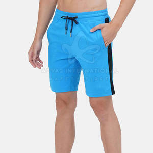 Short décontracté pour homme 100% coton séchage rapide respirant motif solide personnalisable Logo taille moyenne fermeture à cordon - Product Image 2