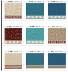 Alfombra de Oración Adiva para Mezquita, Diseño Floral Moderno, Pelo Alto Acolchado, Base de Yute, Estilo Turco Gaziantep, Modelo Adiva6 - Product Image 1