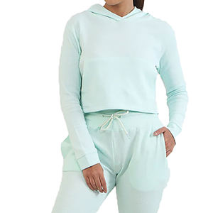 Femmes nouvelle mode brodé imprimé sweat à capuche automne hiver Sport hauts pullover manteau court haut court capuche femme - Product Image 5