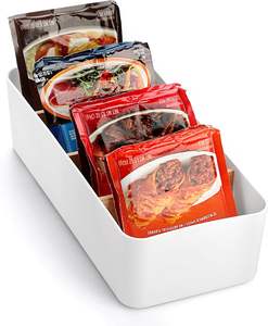 Organizador de Alimentos Plegable Moderno y Ecológico con 4 Compartimentos de Madera Divididos |   Caja de Almacenamiento Multiusos para Cocina - Product Image 1