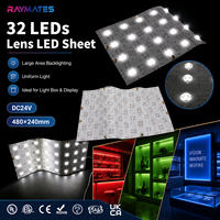 Feuille lumineuse LED flexible à 32 LED Uniform Glow avec lentille DC24V Ra>90, grandes feuilles LED rétroéclairées personnalisées pour rétroéclairage de pierre et de verre