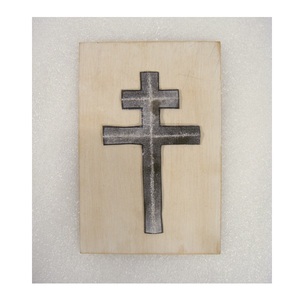 Ornements suspendus croisés en bois décoratifs pour décoration murale de Noël - Product Image 1