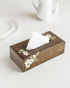 Caja de pañuelos de madera hecha a mano, con cubierta impresa asequible para uso en coche, mesa y encimera, caja de pañuelos de madera con diseño impreso. - Product Image 1