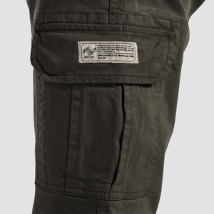 Pantalon cargo essentiel 100 % coton avec logo personnalisable, coupe droite, fermetures éclair colorées, design ample, disponible en olive - Product Image 5
