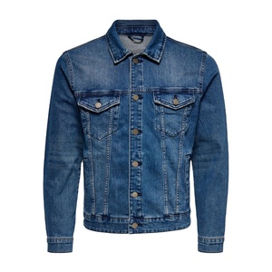 New Arrival Plus Size Men's Denim Jacket Turn <b>Down</b> Collar Pocket Loose Jacket Distressed Vintage Washed Jacket - Product Image 2
