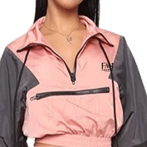 Conjunto cortavientos impermeable superventas ajustado para mujer con diseño personalizado, conjuntos ligeros y ajustados - Product Image 2