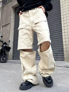 Pantalones Cargo de PANA con múltiples bolsillos personalizados de la mejor calidad, botón desmontable de secado rápido, cierre de mosca, ropa de calle al aire libre de última moda - Product Image 2