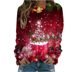 Camisas de algodón con estampado de sublimación 3D, sudaderas transpirables antiarrugas personalizadas, sudaderas con capucha de diseño elegante Premium para mujer - Product Image 2