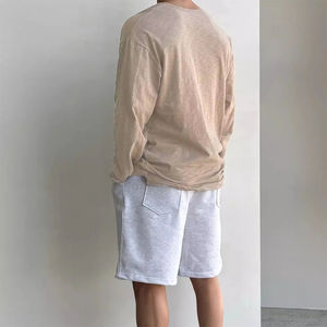 T-shirts en coton à manches longues pour hommes, tendance coréenne, coupe ample, doux, pour le printemps et l'automne - Product Image 3