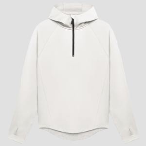 Épaule tombante sans corde personnalisée épaisse peignée 500 Gsm poids lourd Boxy Fit recadrée bleu marine délavé Vintage Distressed Hoodie - Product Image 5