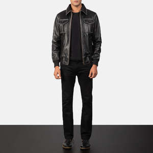 Blouson Bomber Réversible en Cuir PU et Cuir de Vachette Véritable Aaron, Col Montant, Fermeture Éclair, ODM pour la Saison Automne - Tailles XS à XL - Product Image 3