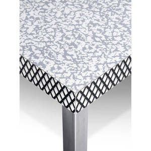 Venezia <b>Solid</b> <b>Wood</b> Dining <b>Table</b> with Marble Top Modern European Design Oval Shape Extendable Feature for Home Use - Product Image 3