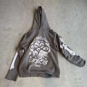 Venta al por mayor personalizado de alta calidad de los hombres de gran tamaño pulóver con capucha DTG impreso 3D Logo apliques bordados invierno - Product Image 5