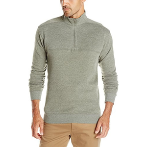 OEM venta al por mayor logotipo personalizado frente media cremallera manga larga pulóver 1/4 media cremallera sudaderas para hombres mujeres Unisex - Product Image 1