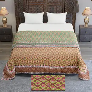 hand block print duvet cover reversible cotton quilt blanket cover Indian Breathable All Season Comforter Cover