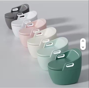 Luxury Egg Shaped Old <b>Man</b> Design Armrest Semi-ring Back Intelligent Ceramic Automatic Wall-mounted S-trap Heated Seat Bidet - Product Image 3